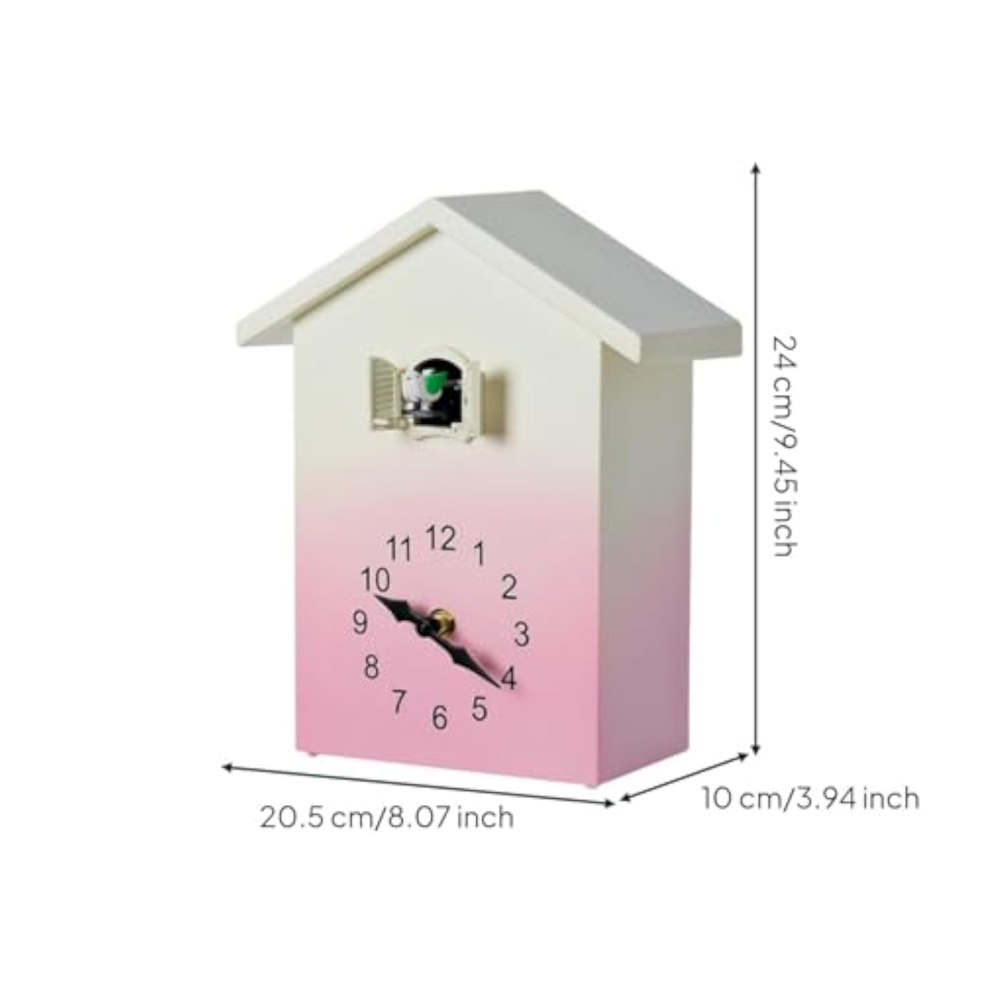 Nordic Design Cuckoo Wall Timepiece, Pink